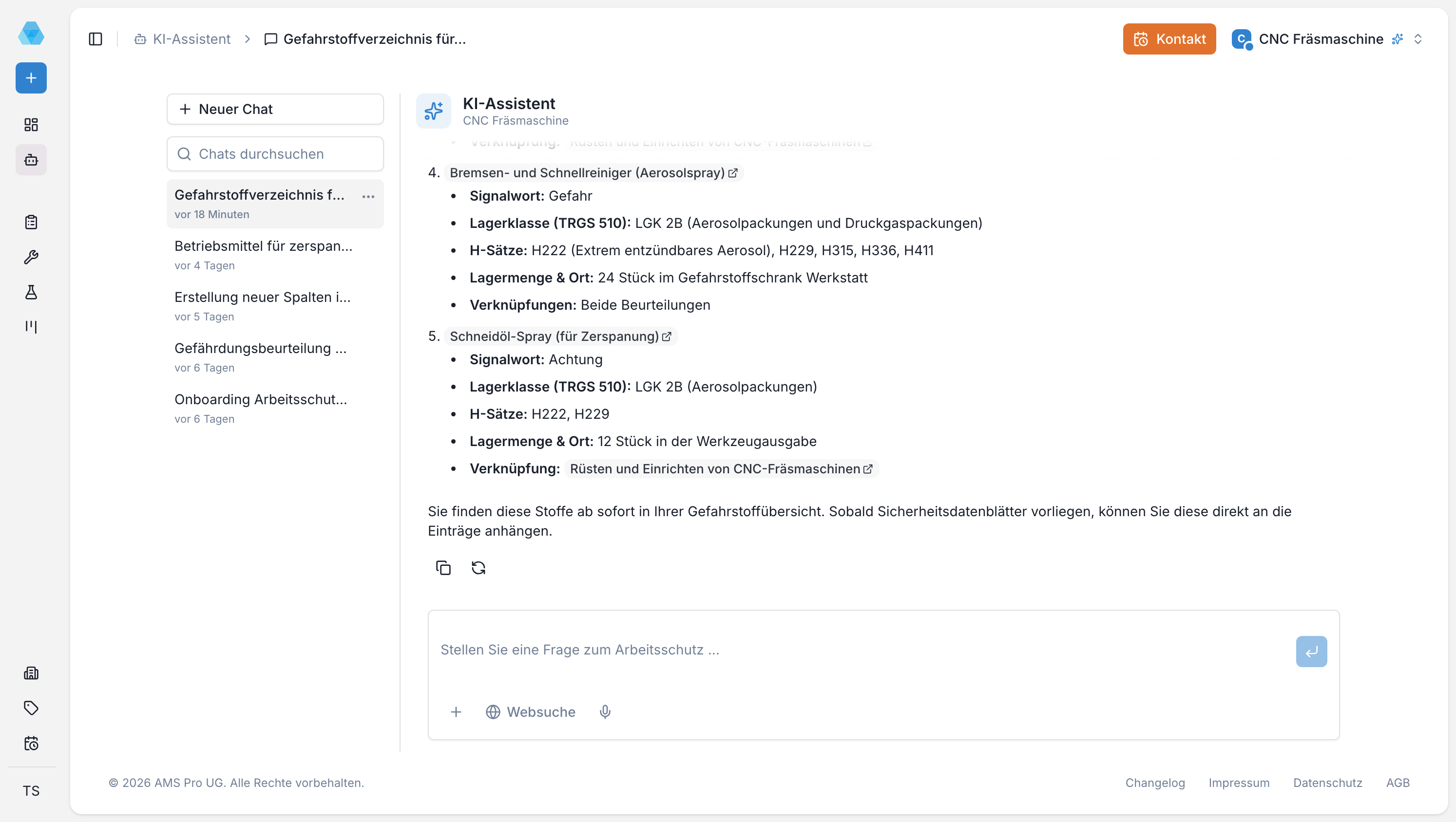 Screenshot: KI-Assistent